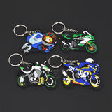 Fashion Motorcycle Model Rubber Keychain Key Ring Keyring Key Chain For Yamaha Kawasaki Suzuki BMW Honda GSX-R VR 46 Styling