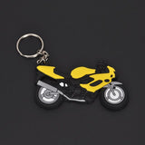 Fashion Motorcycle Model Rubber Keychain Key Ring Keyring Key Chain For Yamaha Kawasaki Suzuki BMW Honda GSX-R VR 46 Styling