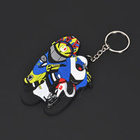 Fashion Motorcycle Model Rubber Keychain Key Ring Keyring Key Chain For Yamaha Kawasaki Suzuki BMW Honda GSX-R VR 46 Styling