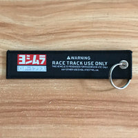 High quality RACE TRACK USE ONLY GP youshimura JDM embroidery nylon Weaving Car key ring keychain auto motorcycle accessories