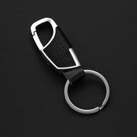 Men Car Key Ring Metal Car Key Holder Leather Buckle Keychain Creative Auto Accessories Motorcycle Keyring Gift for Friends 1PC