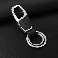 Men Car Key Ring Metal Car Key Holder Leather Buckle Keychain Creative Auto Accessories Motorcycle Keyring Gift for Friends 1PC