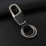 Men Car Key Ring Metal Car Key Holder Leather Buckle Keychain Creative Auto Accessories Motorcycle Keyring Gift for Friends 1PC