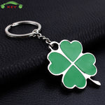 Green Clover Car Keychain Auto Motorcycle Key Ring Bag Pendant for Subaru Skoda Suzuki Holden Hyundai Volvo Yamaha smart Keyring