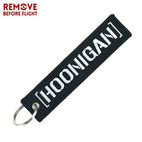 Black Stickers Fashion Keychain Customiz Key Holder Key fob Remove Before Flight Keychains for Car Chaveiro Para Moto Motorcycle