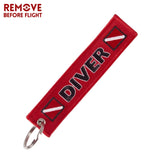 Black Stickers Fashion Keychain Customiz Key Holder Key fob Remove Before Flight Keychains for Car Chaveiro Para Moto Motorcycle