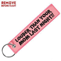 Black Stickers Fashion Keychain Customiz Key Holder Key fob Remove Before Flight Keychains for Car Chaveiro Para Moto Motorcycle