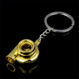 Turbo Car Keychain Turbo Keychain Mini Keyring Rainbow Turbo charger Car Drift Motorcycle Keychain Colorful Key Chain