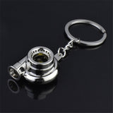 Turbo Car Keychain Turbo Keychain Mini Keyring Rainbow Turbo charger Car Drift Motorcycle Keychain Colorful Key Chain