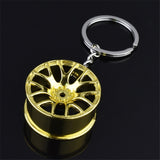 Turbo Car Keychain Turbo Keychain Mini Keyring Rainbow Turbo charger Car Drift Motorcycle Keychain Colorful Key Chain