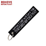 Fashion Motorcycle Cars Keychain Embroidery Real Men Like Curves Keyring Key Fobs OEM Jewelry Key Chain for Chaveiro Para Moto