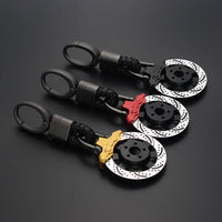 Car Styling Key Rings Holder Auto Keychain Metal Brake Disc Motorcycle Pendant Key Chains Keyring For Car Decoration Accessories