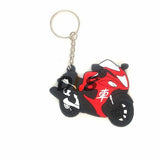 3D Rubber Motorcycle Model Keychain Keyring Key Chain Key Ring Soft For Honda Suzuk Kawasaki Yamaha Ducati KTM