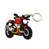 3D Rubber Motorcycle Model Keychain Keyring Key Chain Key Ring Soft For Honda Suzuk Kawasaki Yamaha Ducati KTM