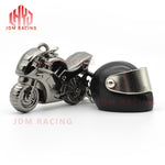 Hot Fashion Men Cool Motorcycle Pendant Alloy Keychain Car Key Ring Key Chain Gift Mini Motorcycle & Helmet Keychain