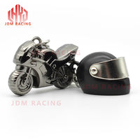 Hot Fashion Men Cool Motorcycle Pendant Alloy Keychain Car Key Ring Key Chain Gift Mini Motorcycle & Helmet Keychain