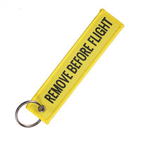 Car keychain Motorcycle Key Chain chaveiro para carro Remove Before Flight Airworthy Key Chains Embroidery Keyring for Pilot Key