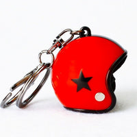 Creative Motorcycle Safety Helmets Car Auto Five-star Keychain Pendant Classic Key Ring Keyfob Casque Holder Car Accessories New