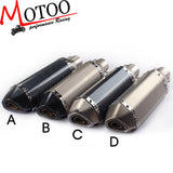 Motoo - Universal 36-51mm Motorcycle exhaust Modified Scooter Exhaust Muffle GY6 for HONDA R1 R3 R6 FZ6  ATV  Dirt bike exhaust