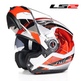 LS2 FF370  flip up motorcycle helmet dual shield with inner sunny lens modular
