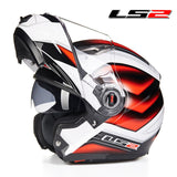 LS2 FF370  flip up motorcycle helmet dual shield with inner sunny lens modular