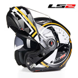 LS2 FF370  flip up motorcycle helmet dual shield with inner sunny lens modular