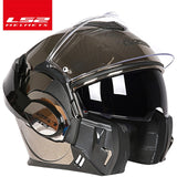 LS2 FF399 Flip up helmet double lens motorcycle helmet