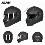 ILM DOT Full Face Motorcycle Helmet With Removable Winter Neck Scarf And 2 Visors