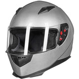 ILM DOT Full Face Motorcycle Helmet With Removable Winter Neck Scarf And 2 Visors