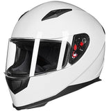 ILM DOT Full Face Motorcycle Helmet With Removable Winter Neck Scarf And 2 Visors