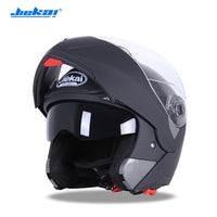 JIEKAI Flip Up Racing Motorcycle Helmet Double Visor Lens