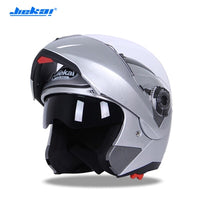 JIEKAI Flip Up Racing Motorcycle Helmet Double Visor Lens