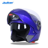 JIEKAI Flip Up Racing Motorcycle Helmet Double Visor Lens