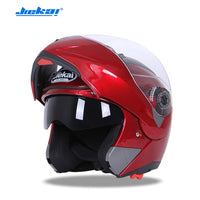 JIEKAI Flip Up Racing Motorcycle Helmet Double Visor Lens