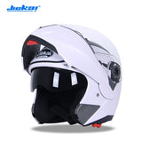 JIEKAI Flip Up Racing Motorcycle Helmet Double Visor Lens