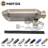 ZS MOTOS 51mm Akrapovic Motorcycle Exhaust Modified Scooter Exhaust Muffle With DB Killer For GY6 CRF 230 MSX 125 ATV Dirt Bike