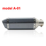 ZS MOTOS 51mm Akrapovic Motorcycle Exhaust Modified Scooter Exhaust Muffle With DB Killer For GY6 CRF 230 MSX 125 ATV Dirt Bike