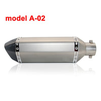 ZS MOTOS 51mm Akrapovic Motorcycle Exhaust Modified Scooter Exhaust Muffle With DB Killer For GY6 CRF 230 MSX 125 ATV Dirt Bike