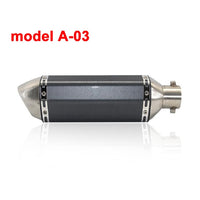 ZS MOTOS 51mm Akrapovic Motorcycle Exhaust Modified Scooter Exhaust Muffle With DB Killer For GY6 CRF 230 MSX 125 ATV Dirt Bike