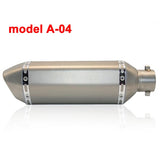 ZS MOTOS 51mm Akrapovic Motorcycle Exhaust Modified Scooter Exhaust Muffle With DB Killer For GY6 CRF 230 MSX 125 ATV Dirt Bike