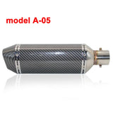 ZS MOTOS 51mm Akrapovic Motorcycle Exhaust Modified Scooter Exhaust Muffle With DB Killer For GY6 CRF 230 MSX 125 ATV Dirt Bike