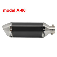 ZS MOTOS 51mm Akrapovic Motorcycle Exhaust Modified Scooter Exhaust Muffle With DB Killer For GY6 CRF 230 MSX 125 ATV Dirt Bike