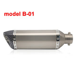 ZS MOTOS 51mm Akrapovic Motorcycle Exhaust Modified Scooter Exhaust Muffle With DB Killer For GY6 CRF 230 MSX 125 ATV Dirt Bike