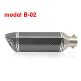 ZS MOTOS 51mm Akrapovic Motorcycle Exhaust Modified Scooter Exhaust Muffle With DB Killer For GY6 CRF 230 MSX 125 ATV Dirt Bike