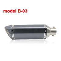 ZS MOTOS 51mm Akrapovic Motorcycle Exhaust Modified Scooter Exhaust Muffle With DB Killer For GY6 CRF 230 MSX 125 ATV Dirt Bike