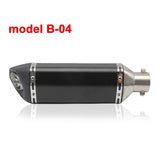 ZS MOTOS 51mm Akrapovic Motorcycle Exhaust Modified Scooter Exhaust Muffle With DB Killer For GY6 CRF 230 MSX 125 ATV Dirt Bike