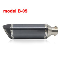 ZS MOTOS 51mm Akrapovic Motorcycle Exhaust Modified Scooter Exhaust Muffle With DB Killer For GY6 CRF 230 MSX 125 ATV Dirt Bike