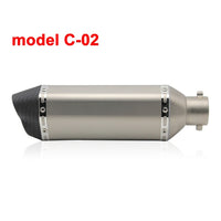 ZS MOTOS 51mm Akrapovic Motorcycle Exhaust Modified Scooter Exhaust Muffle With DB Killer For GY6 CRF 230 MSX 125 ATV Dirt Bike