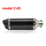 ZS MOTOS 51mm Akrapovic Motorcycle Exhaust Modified Scooter Exhaust Muffle With DB Killer For GY6 CRF 230 MSX 125 ATV Dirt Bike