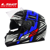 LS2 ff328 dual lens motocycle helmet full face with inner sun visor helmet